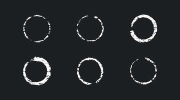 Crayon circle highlight for social media stories. Sketch Charcoal round elements. Stylish design circles for beauty shop, bloggers and social page cover. chalk round marker strokes vector