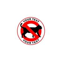 forbidden sign of a cat isolated on a white background. illustration eps 10 vector