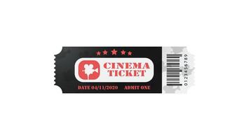 Vintage ticket template on dark background with white accents. For cinema, excursion routes, retro parties and clubs and other projects. Just add your own text. illustration vector
