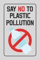 Disposable plastic. Banning plastic bottles. Say no to plastic pollution. Pollution problem concept. illustration. vector