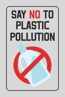 Disposable plastic. Banning plastic bottles of detergent. Say no to plastic pollution. Pollution problem concept. illustration. vector