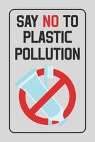 Disposable plastic. Banning plastic toothbrushes and tubes of toothpaste. Say no to plastic pollution. Pollution problem concept. illustration. vector