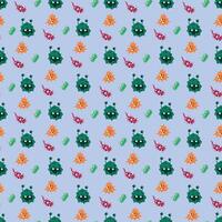 Seamless pattern with bacteria. Design for fabric, textile, wallpaper, packaging vector