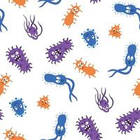 Seamless pattern with bacteria. Design for fabric, textile, wallpaper, packaging vector