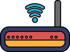 A wifi router with a blue and white design vector