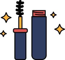 A close up of a mascara wand with a star on it vector