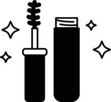 A close up of a mascara wand with a star on it vector