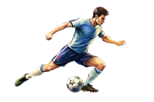 A man player in a game of soccer png