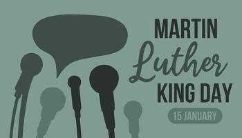 Martin Luther King Jr. Day typography greeting card design. MLK Day grey illustration eps10 background vector