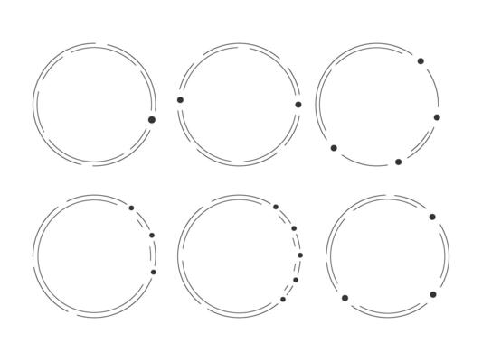Abstract circle frame template shape illustration.
