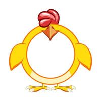 Circle pig frame, cartoon avatar for ui games. Empty animal frame for your kids decor, print or stickers vector