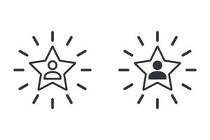 Employee recognition icon. Customer or employee experience icon. Employee of the Month icon. vector
