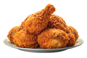 Crispy fried chicken isolate on transparency background png