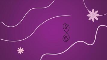 Flower and place for your text on a purple background vector