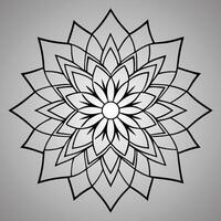 mandala design in gray background vector