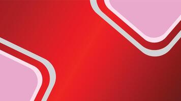 Bold red and pink geometric shapes with smooth modern design flow vector