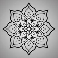 mandala design on a gray background vector
