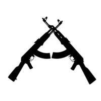 AK-47 rifles isolated on white background Free vector