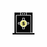 Money box icon design. vector