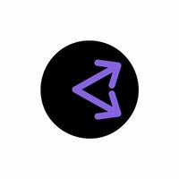 icon of two arrows in a circle on a white background. vector