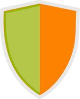 Shield icon in flat style. Protection illustration on white isolated background. vector