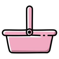 Carrycot color icon illustration. Cradle symbol design. vector