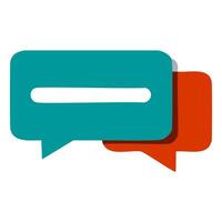 Blue and red chat icons. Inbox symbol illustration. vector