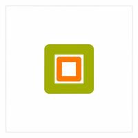 icon of green square on white background. Template for web design. vector