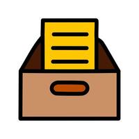 Inbox color icon. Chat message arrived illustration. vector