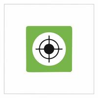 icon of target on white background. illustration. vector