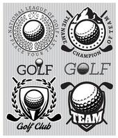 set of patterns badges for golf vector