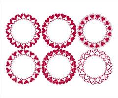 Valentine's day frame vector