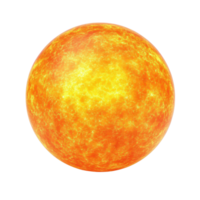 Vibrant sun with bright rays and a warm orange-yellow gradient 3d rendering background png
