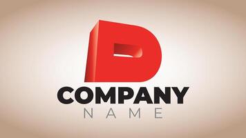3d D Logo Red company vector