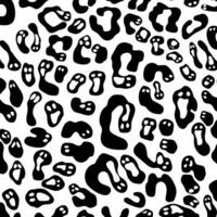 Halloween Day back and white leopard animal skin abstract print pattern. vector