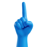 Index finger pointing up 3d style hand on a clear transparent background png
