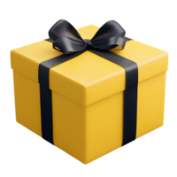 Realistic 3d gift box standing out against a transparent background png