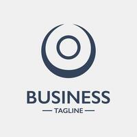 Business logo template with a circle shape vector