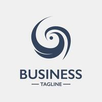 A business logo with a swirl design vector