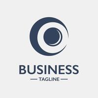A business logo with a circle in the center vector
