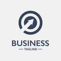 Business logo with an arrow pointing up vector
