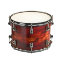 Realistic 3D drum set against a transparent surface highlighting its features png