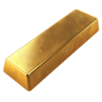Elegant gold bar in 3d floating seamlessly on a clear transparent backdrop png
