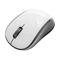 High-quality 3D model of a modern computer mouse with transparent background png