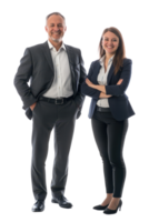 Professional vice president and IT manager smiling confidently on transparent background png