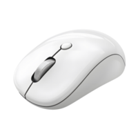 A sleek 3D computer mouse design floating on a transparent background png