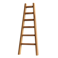 Minimalist 3d ladder rendered on a clean transparent background png