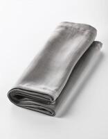 Plain folded cloth with white background photo