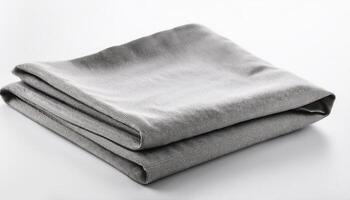 Plain folded cloth with white background photo