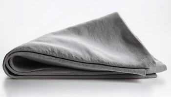 Plain folded cloth with white background photo